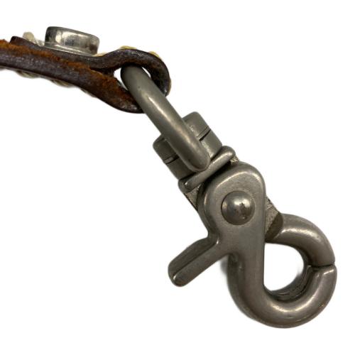 チャーム キーフォルダー ブラウン レザー