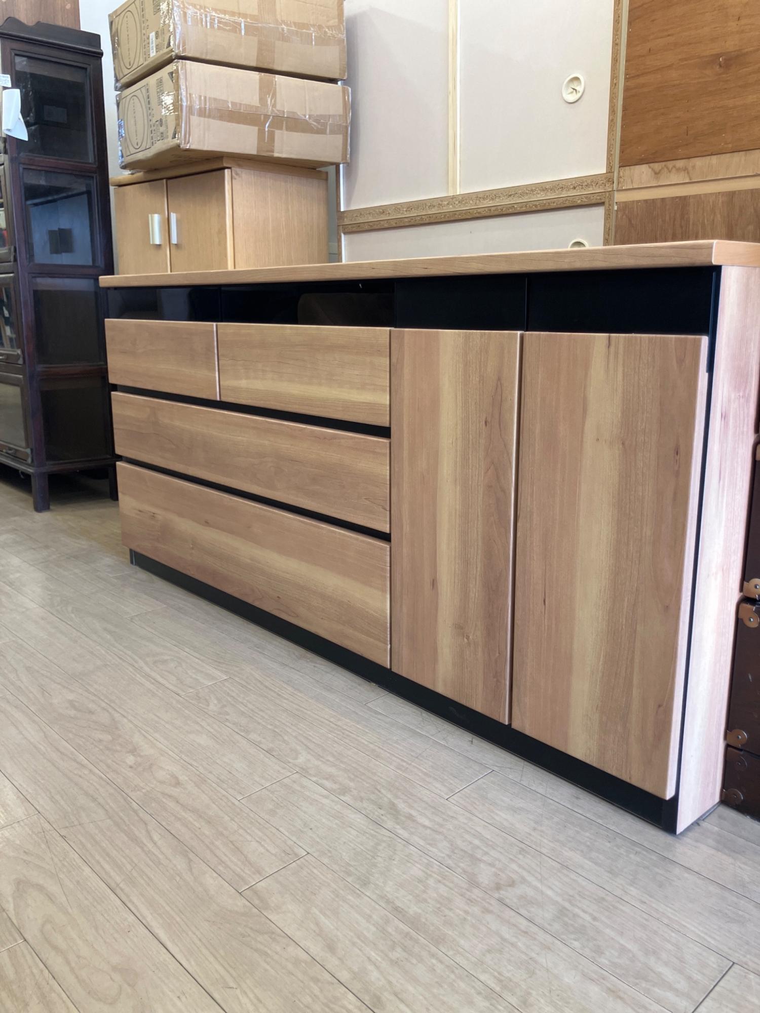 三幸ジャパン (サンコウジャパン) ワイド3段チェスト 87 ナチュラル