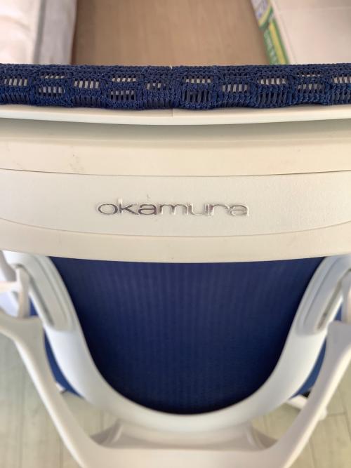 オカムラ オフィスチェア ホワイト×ブルー シルフィー