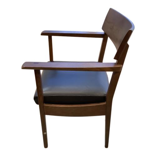 飛騨産業 (ヒダサンギョウ) アームチェアー AL250AH 240 ブラック×ブラウン