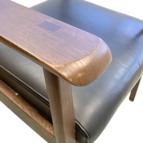 飛騨産業 (ヒダサンギョウ) アームチェアー AL250AH 240 ブラック×ブラウン