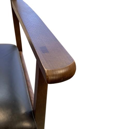 飛騨産業 (ヒダサンギョウ) アームチェアー AL250AH 240 ブラック×ブラウン