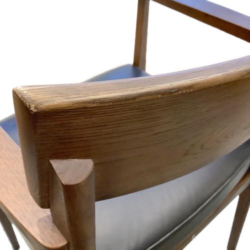 飛騨産業 (ヒダサンギョウ) アームチェアー AL250AH 240 ブラック×ブラウン