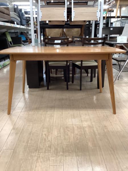 大川家具 オーク無垢材 ダイニングテーブル 135cm ナチュラル 大川家具 (オオカワカグ) 135ダイニングテーブル リバー ナチュラル