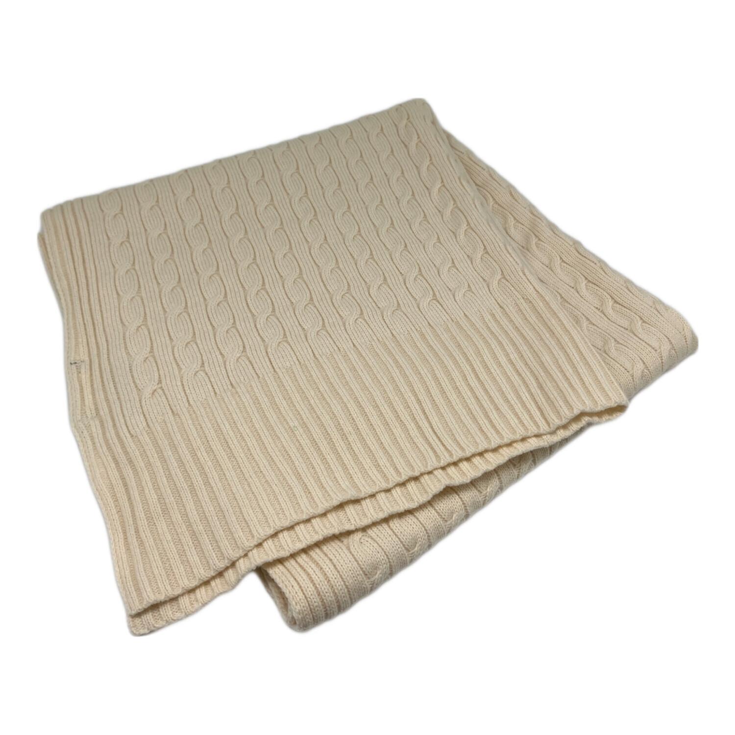 RALPH LAUREN (ラルフローレン) ケーブルニットひざ掛け 6072-8800