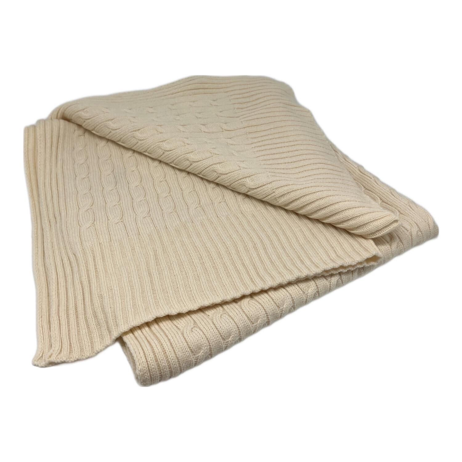 RALPH LAUREN (ラルフローレン) ケーブルニットひざ掛け 6072-8800