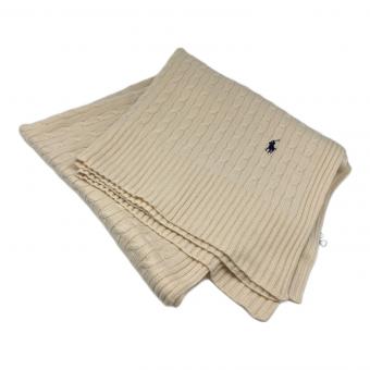 RALPH LAUREN (ラルフローレン) ケーブルニットひざ掛け 6072-8800 アイボリー