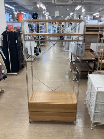 無印良品 (ムジルシリョウヒン) ステンレスユニットシェルフ 269 ナチュラル×シルバー