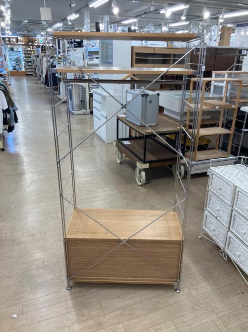 無印良品 (ムジルシリョウヒン) ステンレスユニットシェルフ 269 ナチュラル×シルバー