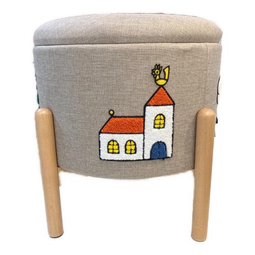 studio clip (スタジオクリップ) さがら刺繍収納スツール ベージュ