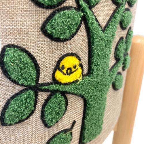 studio clip (スタジオクリップ) さがら刺繍収納スツール ベージュ