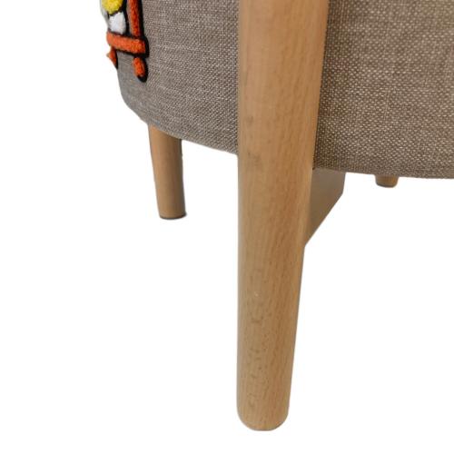 studio clip (スタジオクリップ) さがら刺繍収納スツール ベージュ