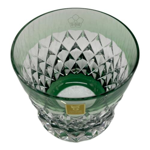 KAGAMI CRYSTAL (カガミクリスタル) 切子グラス グリーン
