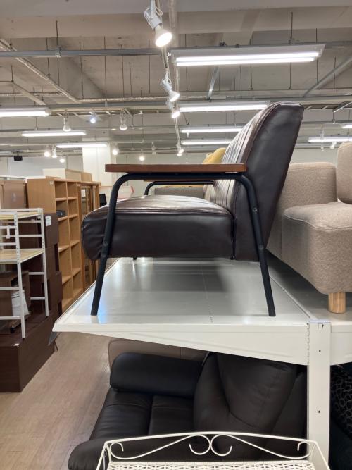 2人掛けソファー 134 ブラウン ステイン