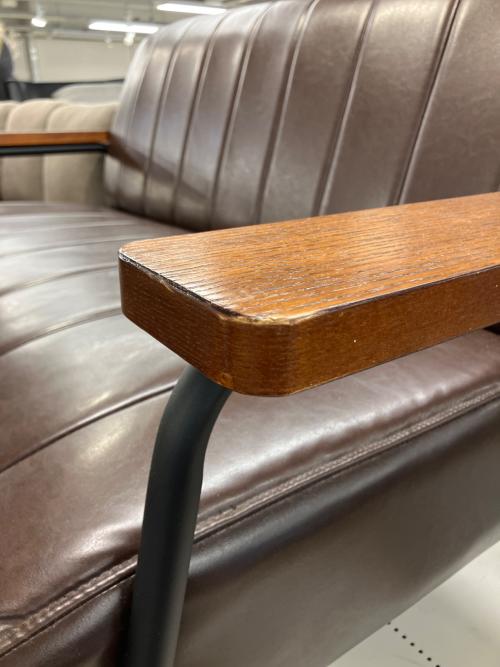 2人掛けソファー 134 ブラウン ステイン