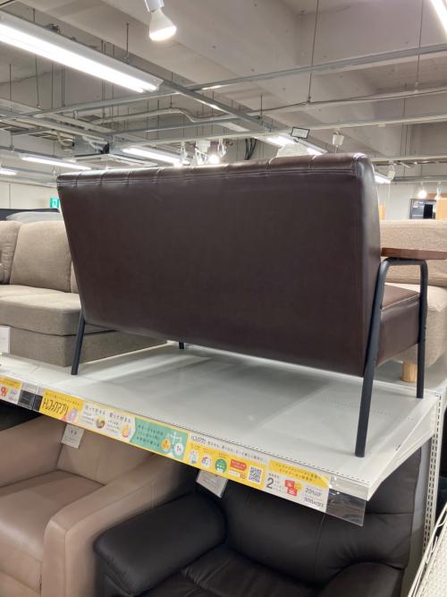 2人掛けソファー 134 ブラウン ステイン