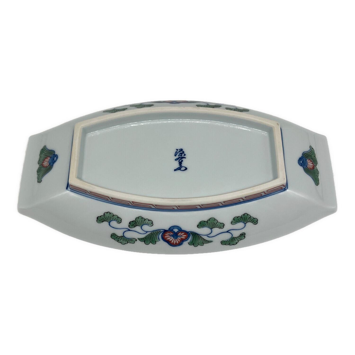 源右衛門窯皿 源右衛門窯 (ゲンエモンガマ) 古伊万里風山水見込舟形皿｜トレファクONLINE