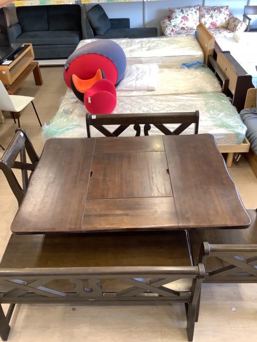 karimoku (カリモク) ベンチダイニングセット 96 ブラウン RUSTIC