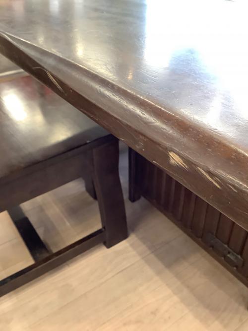 karimoku (カリモク) ベンチダイニングセット 96 ブラウン RUSTIC