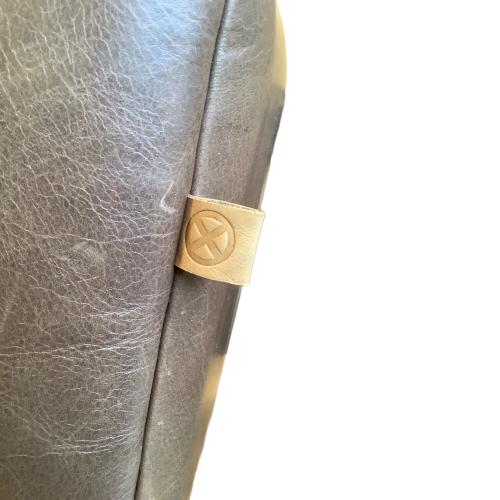 tabu (タブ) アームチェアー 114 グレー×ナチュラル tabu Leather Works
