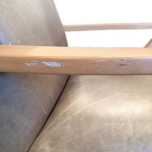 tabu (タブ) アームチェアー 114 グレー×ナチュラル tabu Leather Works