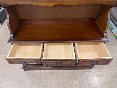 karimoku (カリモク) 食器棚 カップボード　ブラウン コロニアル