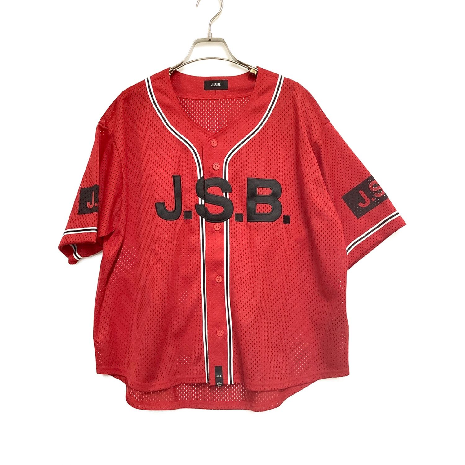 J.S.B (ジェイ エス ビー) ベースボールシャツ メンズ SIZE M レッド