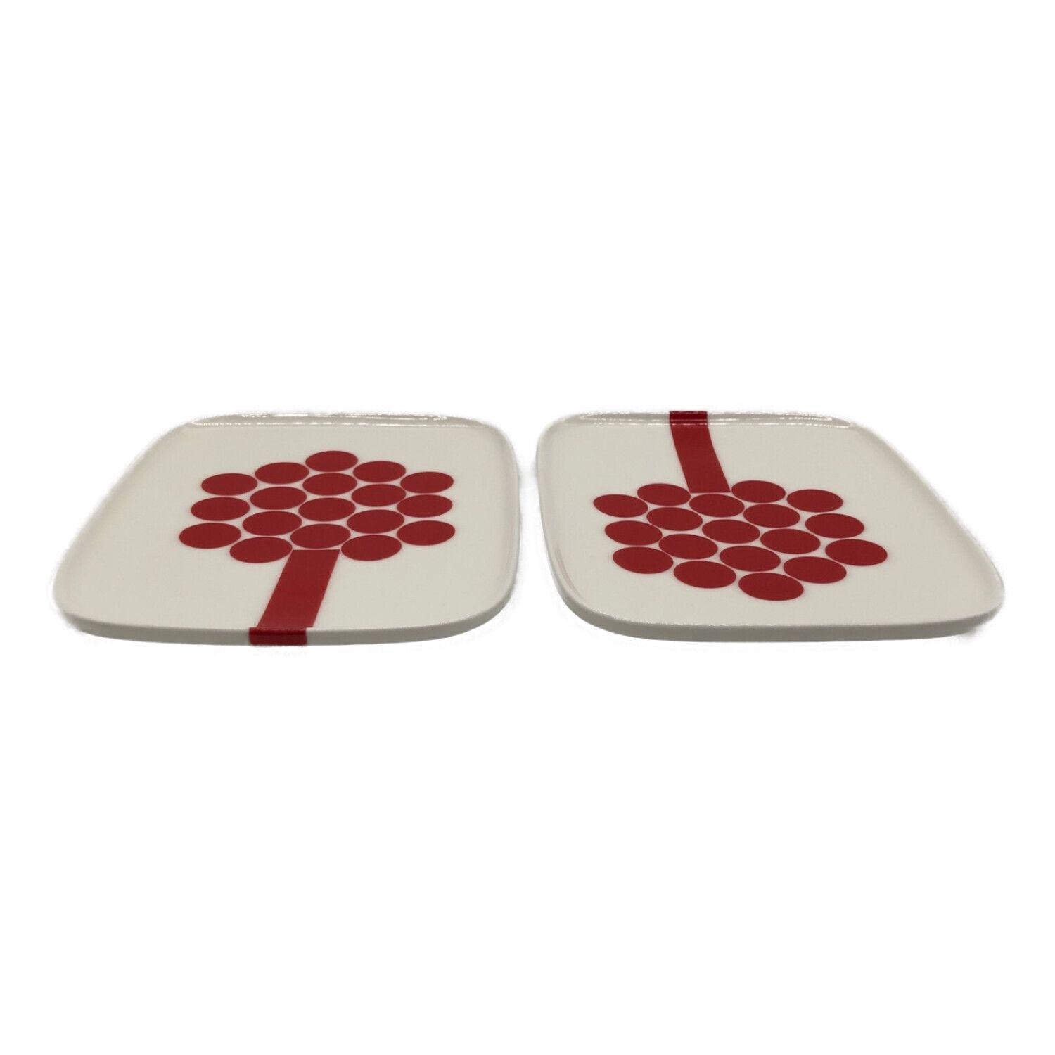 marimekko (マリメッコ) スクエアプレート レッド Hortensie