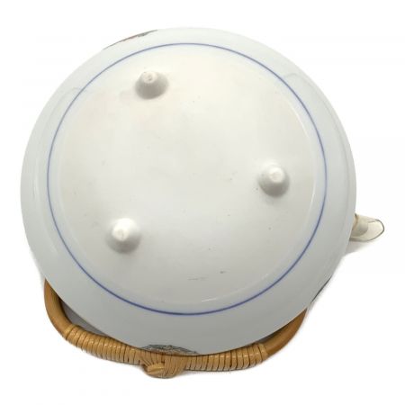 深川製磁 (フカガワセイジ)  白金波鶴紋屠蘇器 提子×１、お猪口×４セット