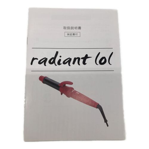 radiant lol ヘアーアイロン HXP-016 動作確認済み