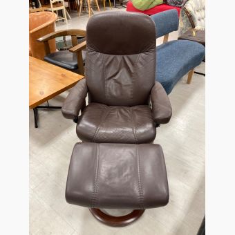 Ekornes (エコーネス) ストレスレスチェア ブラウン 160 オットマン付 半革 コンサル