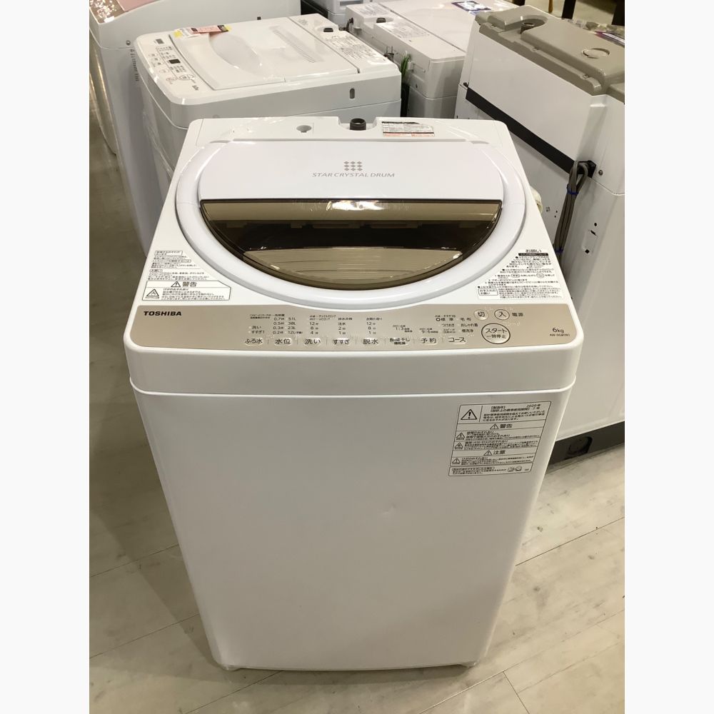 TOSHIBA (トウシバ) 全自動洗濯機 121 6.0kg AW-6G8 2020年製 正面
