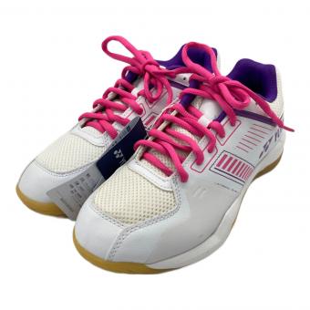 YONEX (ヨネックス) バトミントンシューズ レディース SIZE 24.5cm ホワイト×パープル SHBSF1