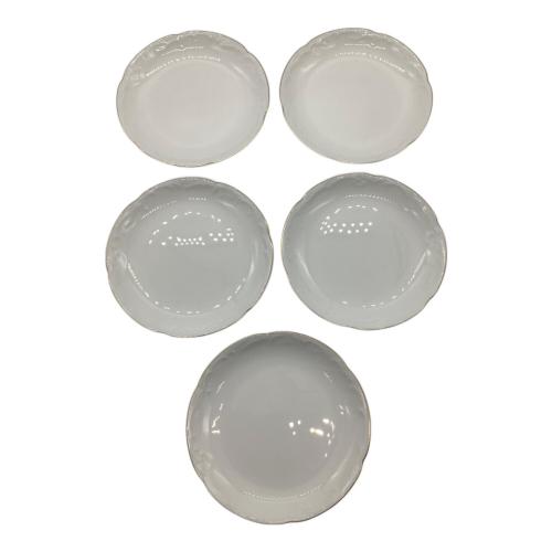 大倉陶園 (オオクラトウエン) 銘々皿 ホワイト ゴールドライン 15cm 5Pセット