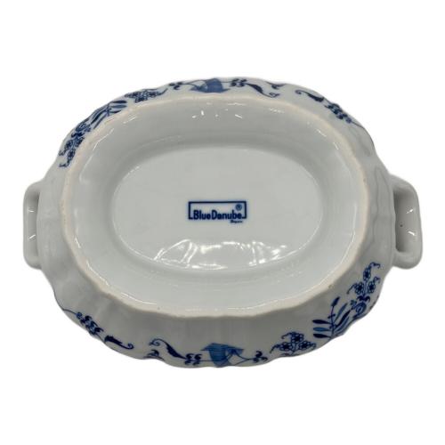 BlueDanube スープポット 楕円受け皿・陶器お玉付