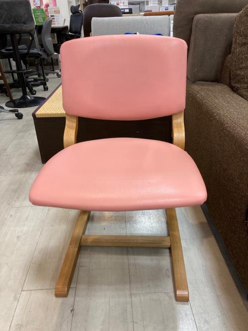 浜本工芸 (ハマモトコウゲイ) デスクチェア ピンク×ナチュラル 1人掛け