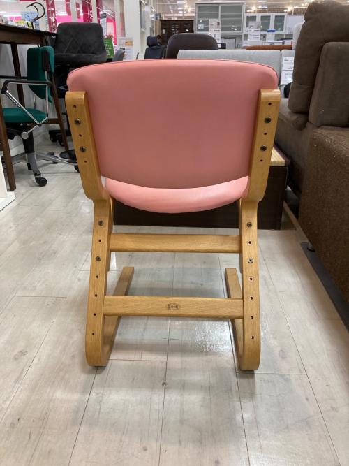 浜本工芸 (ハマモトコウゲイ) デスクチェア ピンク×ナチュラル 1人掛け