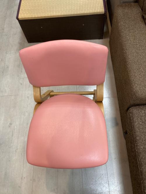 浜本工芸 (ハマモトコウゲイ) デスクチェア ピンク×ナチュラル 1人掛け