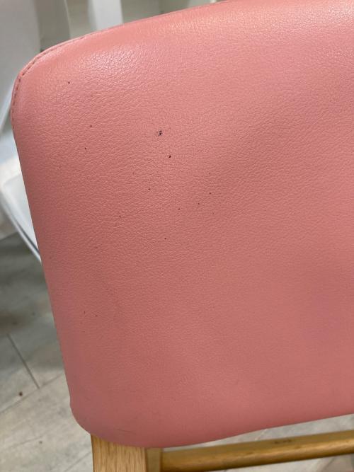 浜本工芸 (ハマモトコウゲイ) デスクチェア ピンク×ナチュラル 1人掛け