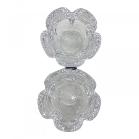 箱入　ロイヤルコペンハーゲン　カシオペア　クリスタルガラス　キャンドル　ペア ROYAL COPENHAGEN (ロイヤル・コペンハーゲン) クリスタルロータス 2P