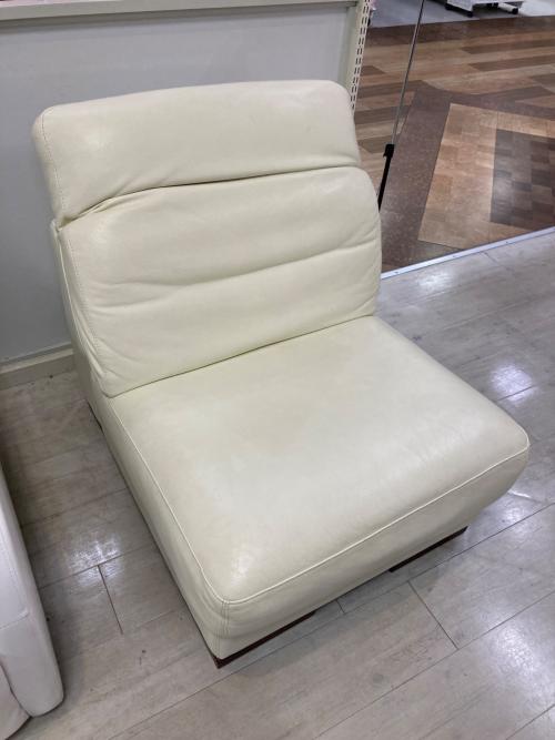 大塚家具(IDC) (オオツカカグ) 1人掛けソファー ホワイト レザー コンフォート