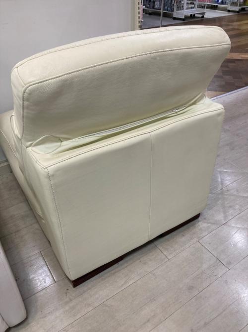 大塚家具(IDC) (オオツカカグ) 1人掛けソファー ホワイト レザー コンフォート