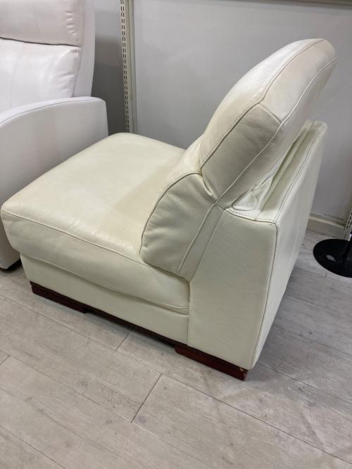 大塚家具(IDC) (オオツカカグ) 1人掛けソファー ホワイト レザー コンフォート