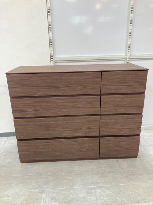 ニトリ ワイドチェスト ダークブラウン 39 4段 クエス