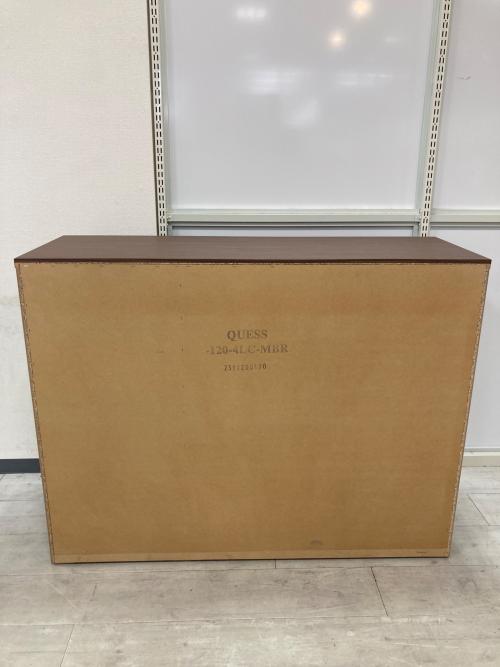 ニトリ ワイドチェスト ダークブラウン 39 4段 クエス