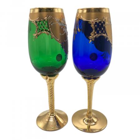 MURANO (ムラーノ) ベネチアングラス ブルー×グリーン イタリア製 スレ
