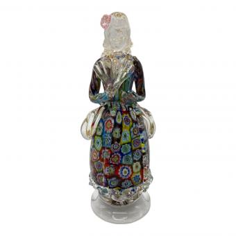 ガラスオブジェ ベネチアングラス 貴婦人 マルチカラー スレ有