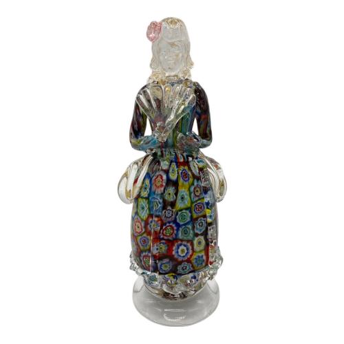 ガラスオブジェ ベネチアングラス 貴婦人 マルチカラー スレ有