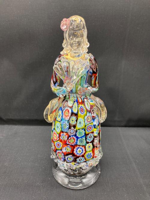 ガラスオブジェ ベネチアングラス 貴婦人 マルチカラー スレ有