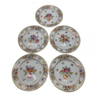 SCHUMANN BAVARIA (シューマン ババリア) プレート ドイツ製 ドレスデンフラワー 5Pセット